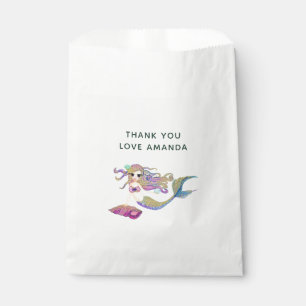 Watercolor Mermaid themed Birthday Party Favour Bags