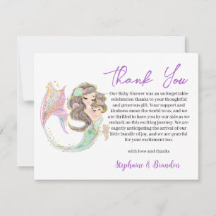 Watercolor MERMAID Under The Sea Thank You