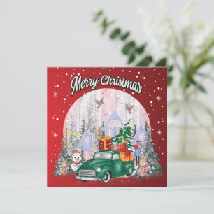 Watercolor Merry Christmas, Car Of Gifts. Are you 