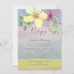 Watercolor Micro Wedding Invitation
