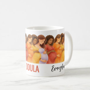 Watercolor Midwife ObGyn Birth Postpartum Doula Coffee Mug