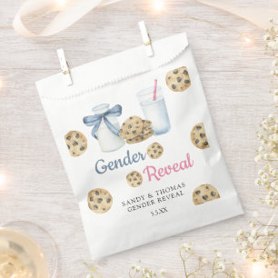Watercolor Milk & Cookies Gender Reveal Favour Bags