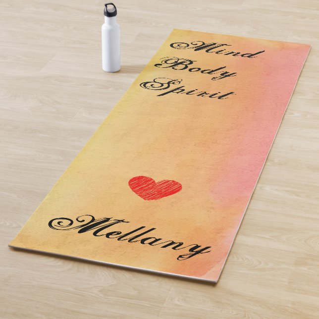 Watercolor Mind Body Spirit Personalised Yoga Mat (In Situ)