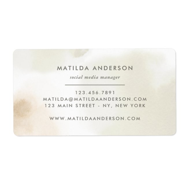 Watercolor minimal abstract natural elegant simple (Front)