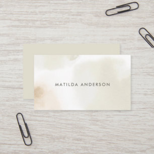 Watercolor minimal abstract natural elegant simple business card