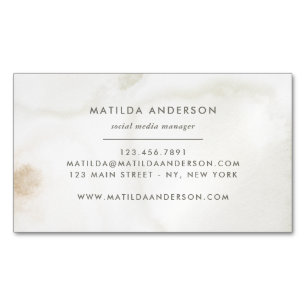 Watercolor minimal abstract natural elegant simple 	Magnetic business card