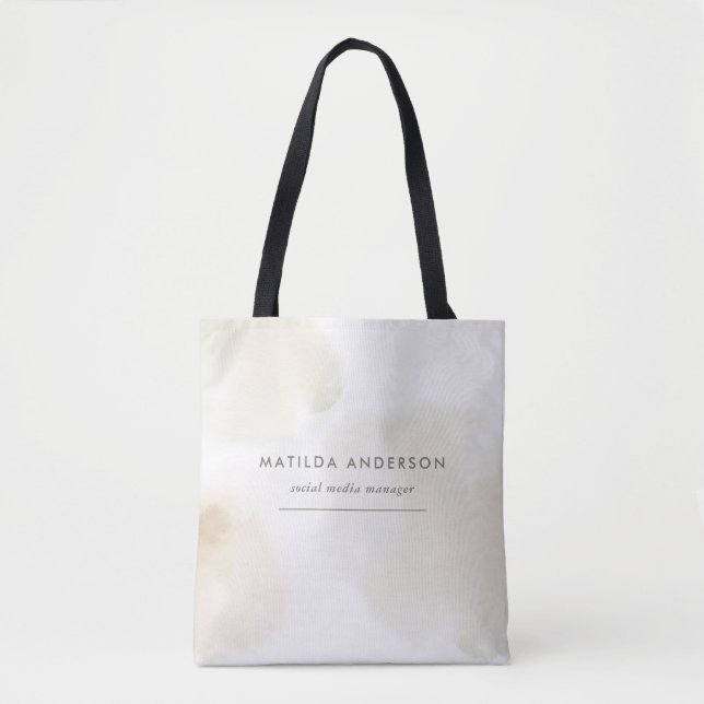 Watercolor minimal abstract natural elegant simple tote bag (Front)