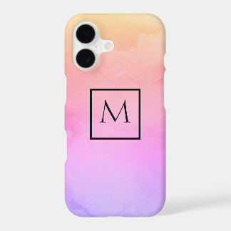 Watercolor Minimalist Rectangle Monogram