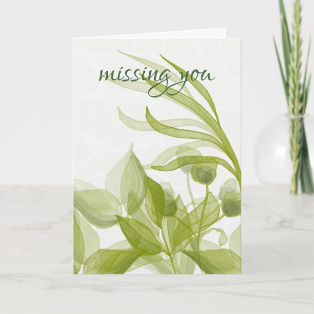 Watercolor Missing You Card (Front)