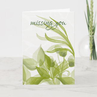 Watercolor Missing You Card