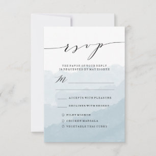 Watercolor Mist Wedding RSVP Card