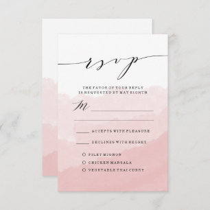 Watercolor Mist   Wedding RSVP Card