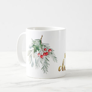Watercolor Mistletoe Coffee Mug