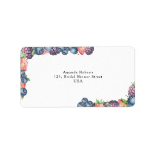 Watercolor mix berries label