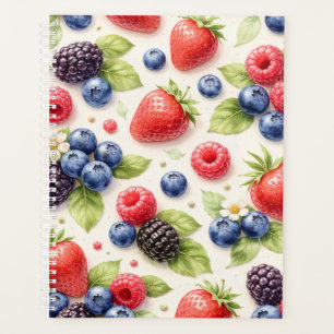 Watercolor Mixed Berries Planner