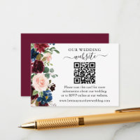 Watercolor Mixed Floral Wedding Website QR