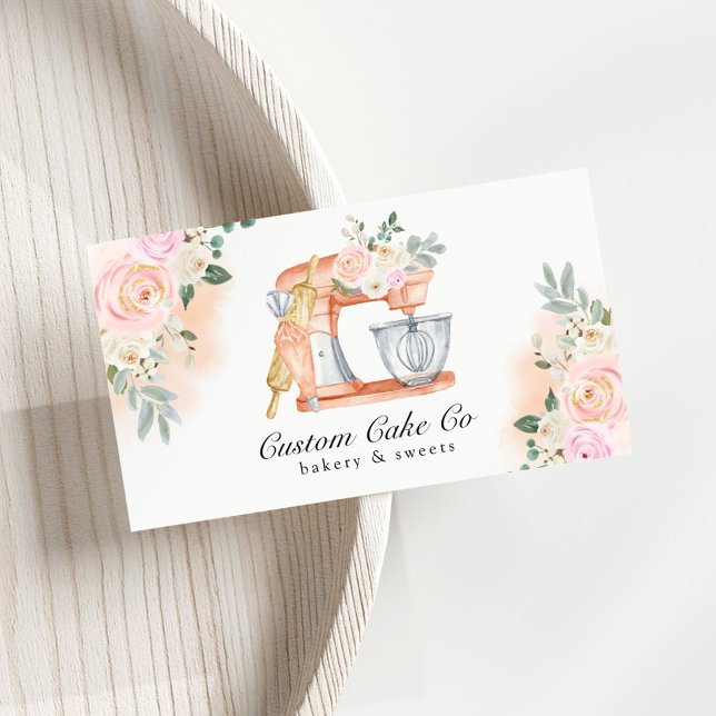 Watercolor Mixer Cake + Bakery Business Card (Creator Uploaded)