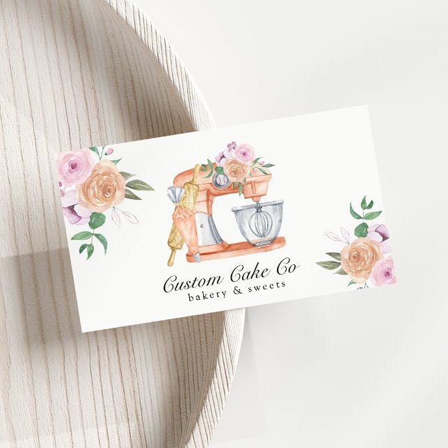 Watercolor Mixer Cake + Bakery Business Card (Creator Uploaded)