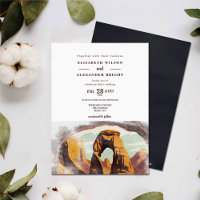 Watercolor Moab Arches Park Utah Save the Date