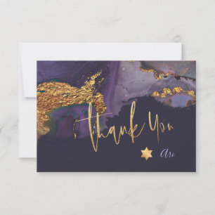 Watercolor Modern Abstract Mitzvah THANK YOU  