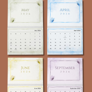 Watercolor Modern Butterfly Aesthetic Calendar