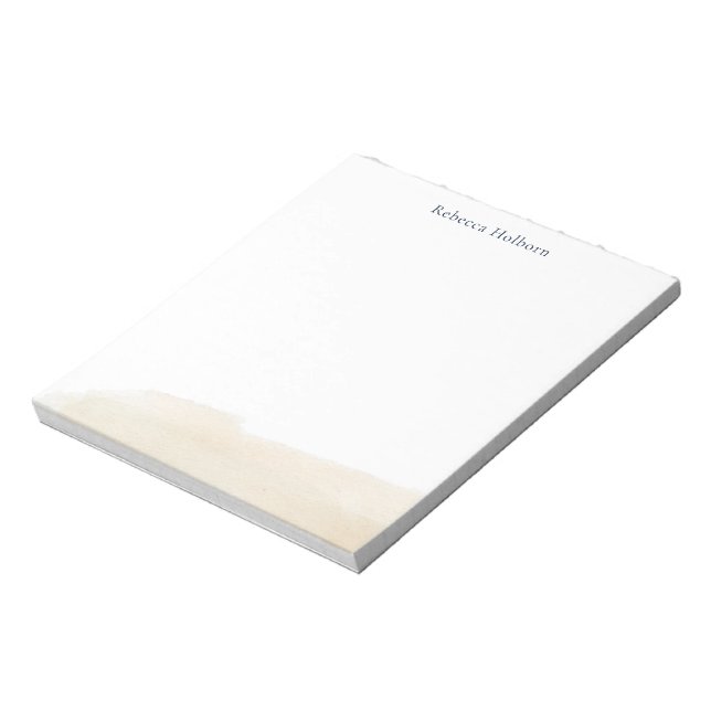 Watercolor Modern Elegant Personalised Business Notepad (Rotated)