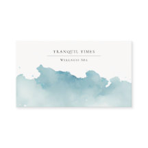 Watercolor Modern Minimalist Aqua Spa