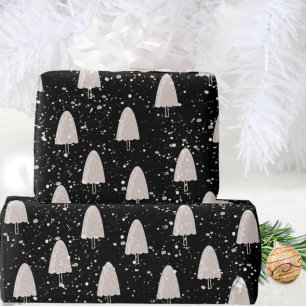 Watercolor Modern Minimalist Merry Christmas Tree Wrapping Paper