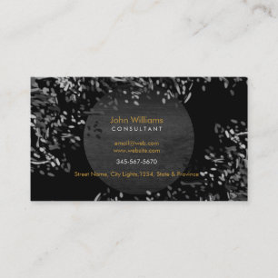 Watercolor Modern Nature Paints Black and White Business Card