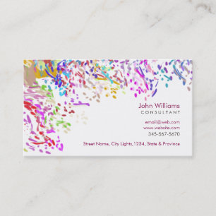 Watercolor Modern Nature Paints Brushstrokes Business Card