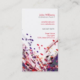 Watercolor Modern Nature Paints Brushstrokes Business Card