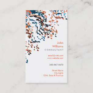 Watercolor Modern Nature Paints Brushstrokes Business Card