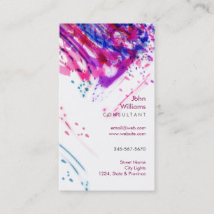Watercolor Modern Nature Paints Brushstrokes Business Card