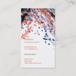 Watercolor Modern Nature Paints Brushstrokes Business Card