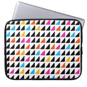 Watercolor modern pattern with blue triangles. Sea Laptop Sleeve