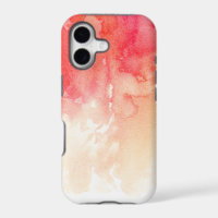 Watercolor modern red. Simple abstract coral