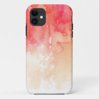 Watercolor modern red. Simple abstract coral
