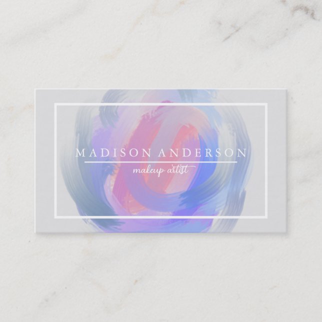 Watercolor Modern Simple & Classic Beauty Business Business Card (Front)