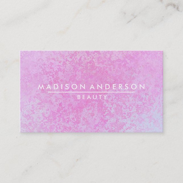 Watercolor Modern Simple & Classic Beauty Pink Business Card (Front)