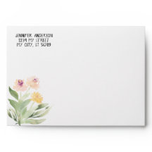 Watercolor Modern Springtime Floral Greenery