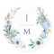 Watercolor Monogram Floral Wreath Wedding