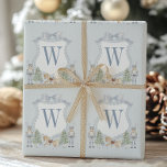 Watercolor Monogram Initial Nutcracker Crest Gift Wrapping Paper<br><div class="desc">PreppyPrint.com - Add a touch of whimsical elegance to your Christmas with the Watercolor Nutcracker Monogram Crest collection. Featuring charming nutcrackers in soft blue tones, this festive crest is the perfect touch for your stylish holiday season. Transfer this design onto the products of your choice too! Please visit my designer...</div>