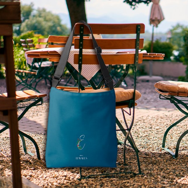  Watercolor monogram letter E nurse dark blue Crossbody Bag (Creator Uploaded)