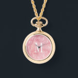 Watercolor Monogrammed Watch<br><div class="desc">Pink Watercolor Monogrammed Watch. Monogram and watch (style and colour) are customisable.</div>