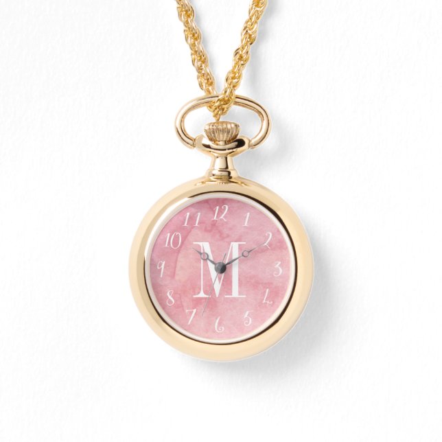 Watercolor Monogrammed Watch (Front)
