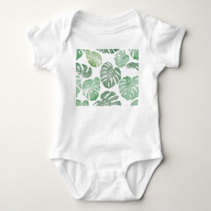 Watercolor monster, tropical seamless wallpaper. baby bodysuit