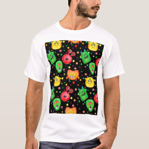 Watercolor Monsters: Cute Seamless Pattern T-Shirt