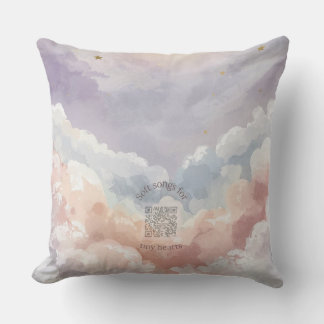 Watercolor Moon & Cloud Nursery Pillow | Music