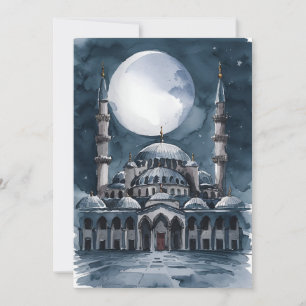Watercolor Mosque Holiday Card