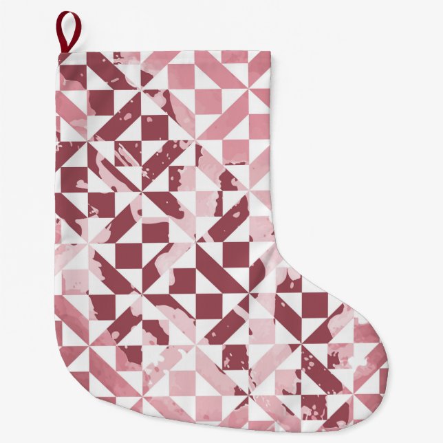 Watercolor motifs 2 large christmas stocking (Front)